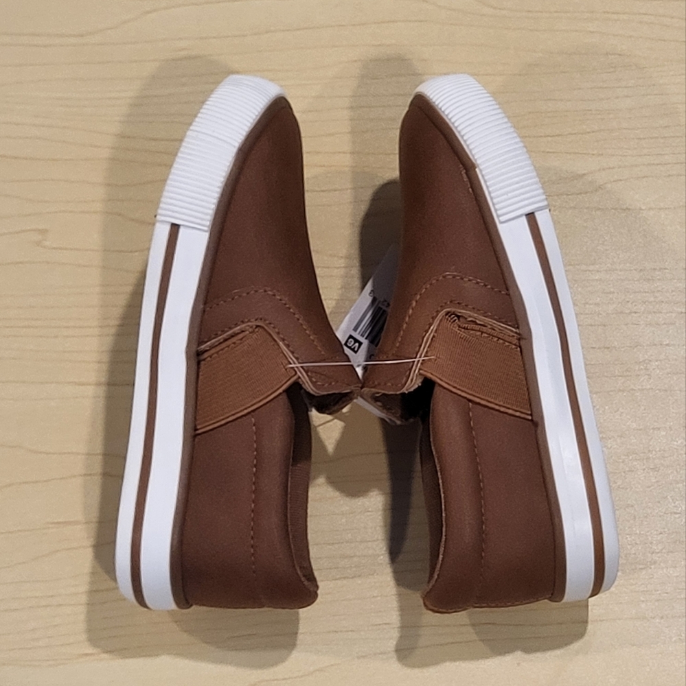 Brown Slip-On Kids Shoes - Picture 4 of 10
